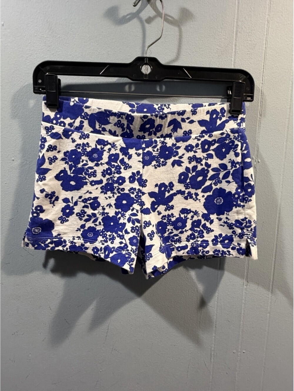 Girls Old Navy Floral Short Size Large (10-12) White/Blue